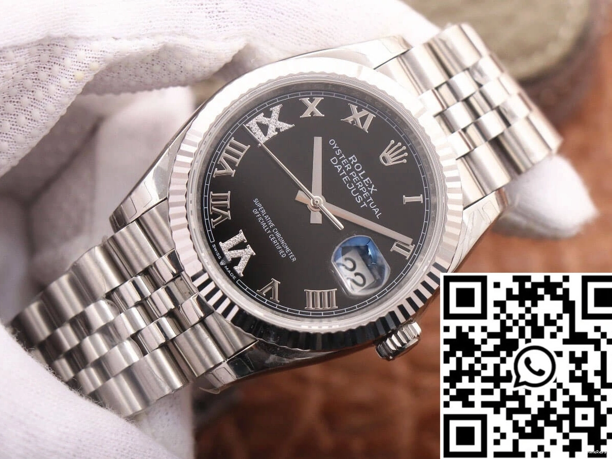 Dial Rolex EW Datejust Factory Diamond-set Black M126233 1221